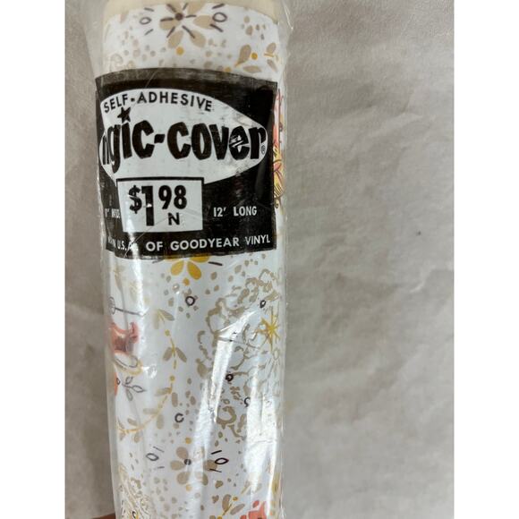 Magic Cover Vinyl Shelf Liner 2 Rolls Americana Print New Dead Stock Vintage 70s - Picture 6 of 9